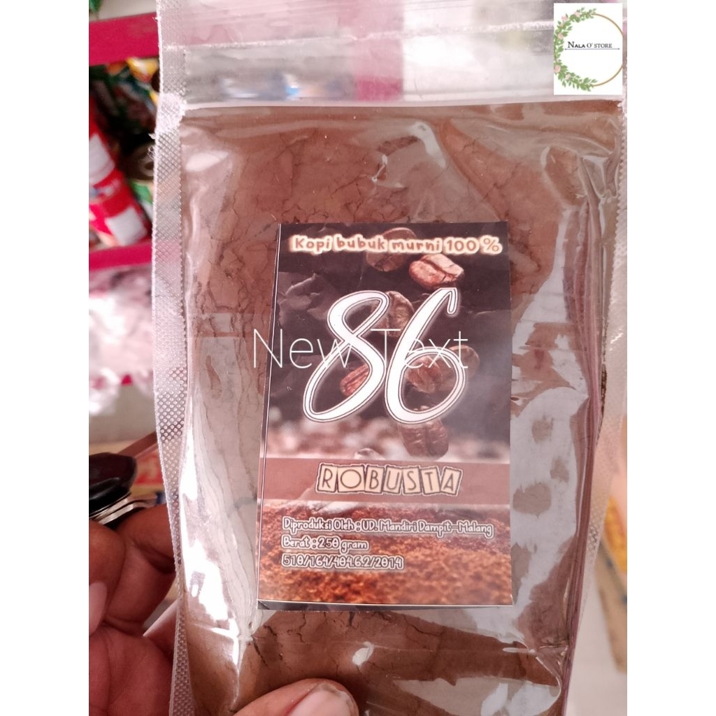 

Kopi Bubuk hitam Murni Robusta 100% asli 86, 250gr