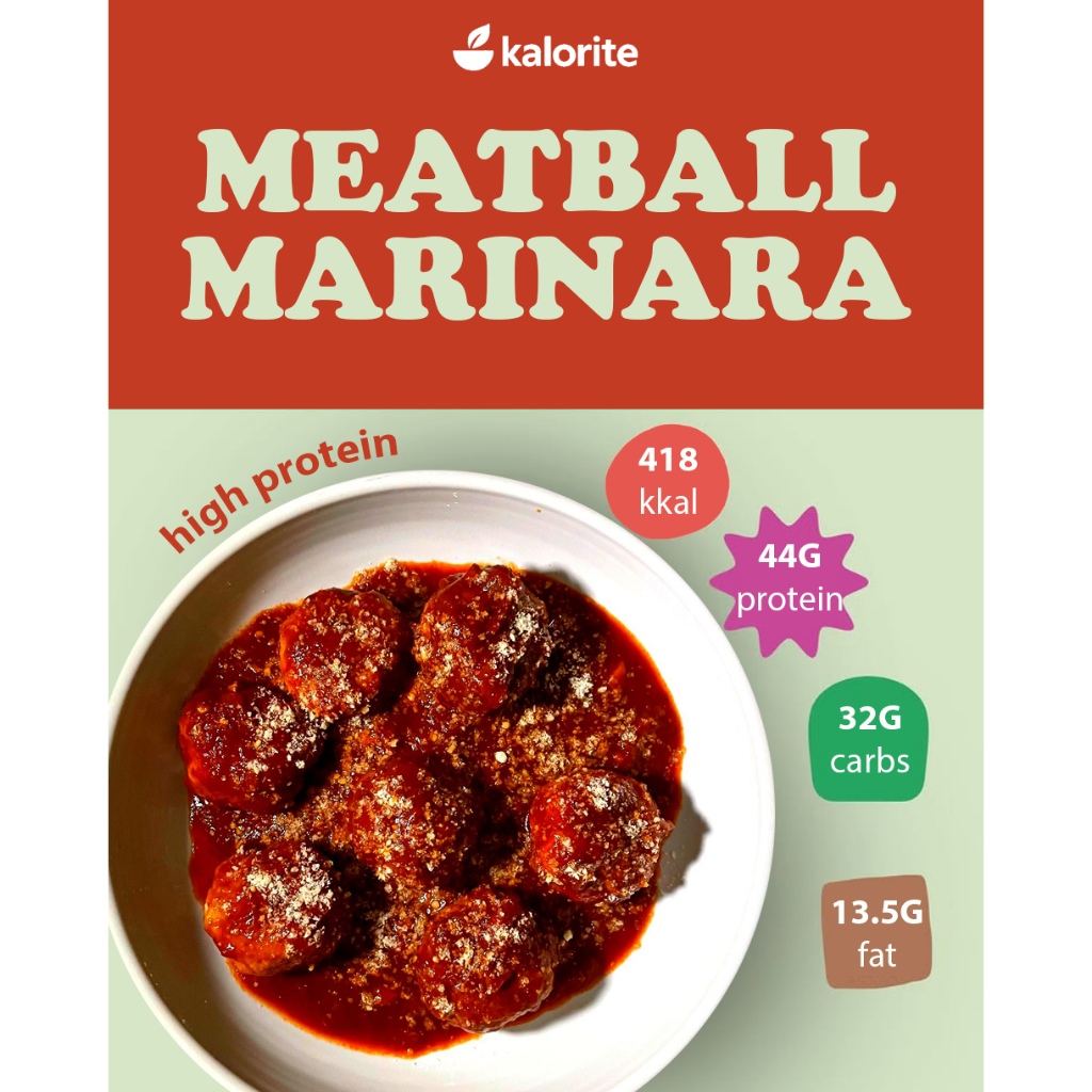 

Meatball Marinara – Healthy Western Meal Prep | Diet Sehat Praktis | Kalorite