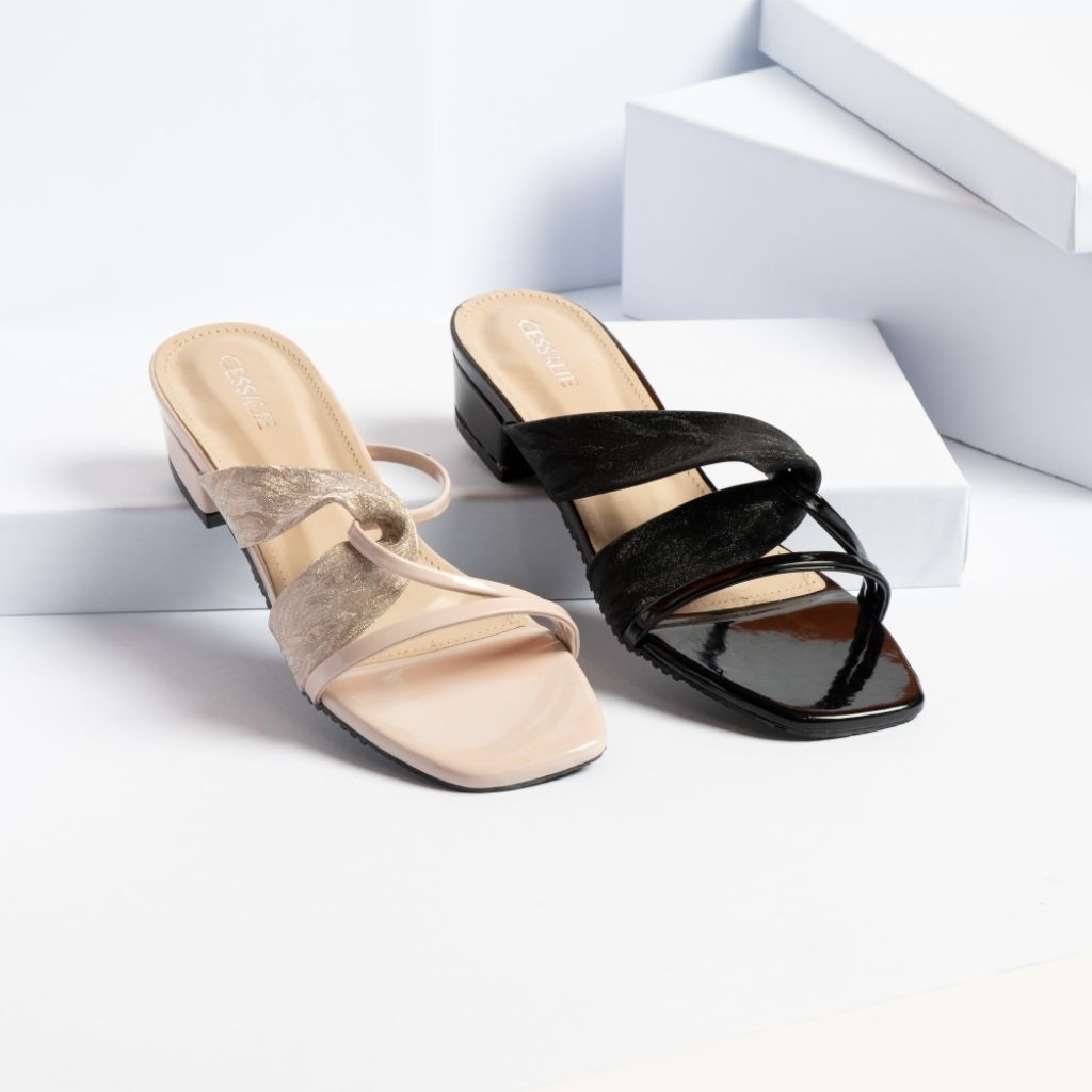 Cessalie sandal heels wanita Selen hak tahu 3cm sandal heels wanita sandal hak tahu 3cm sandal heels