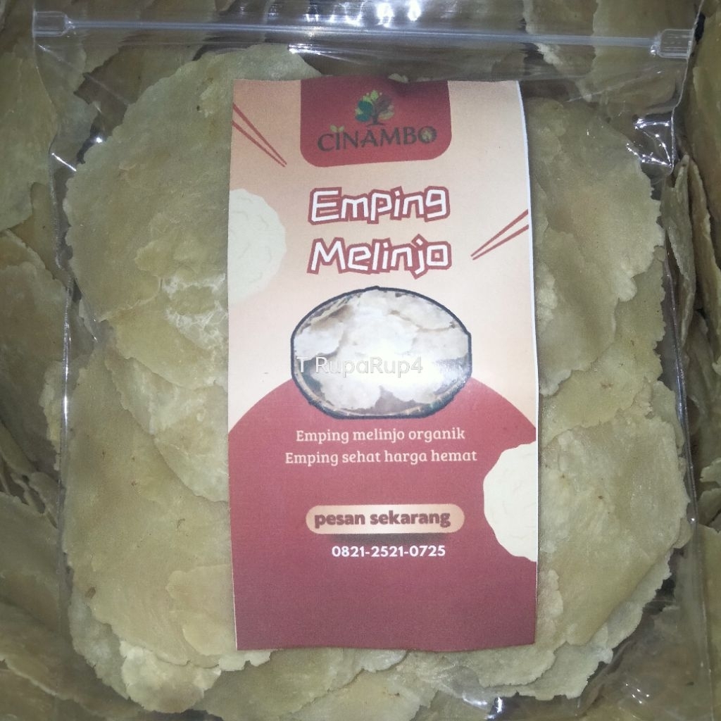 

500 gram Emping Melinjo Organik Mentah "CINAMBO" - Biji 5, Diameter Lebar +- 9cm emping super berkualitas