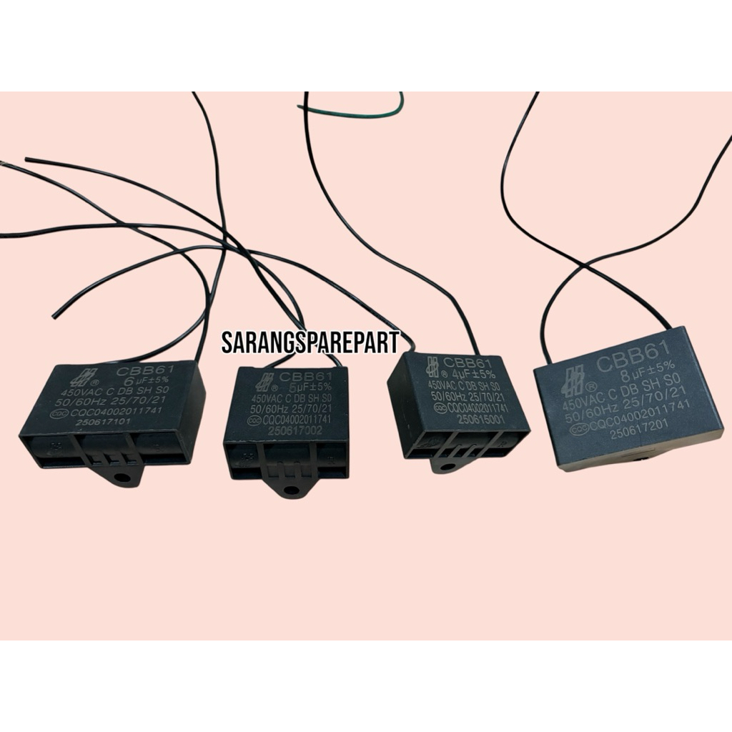 KAPASITOR KOTAK CBB61 4 UF 5 UF 6 UF 8 UF 450VAC