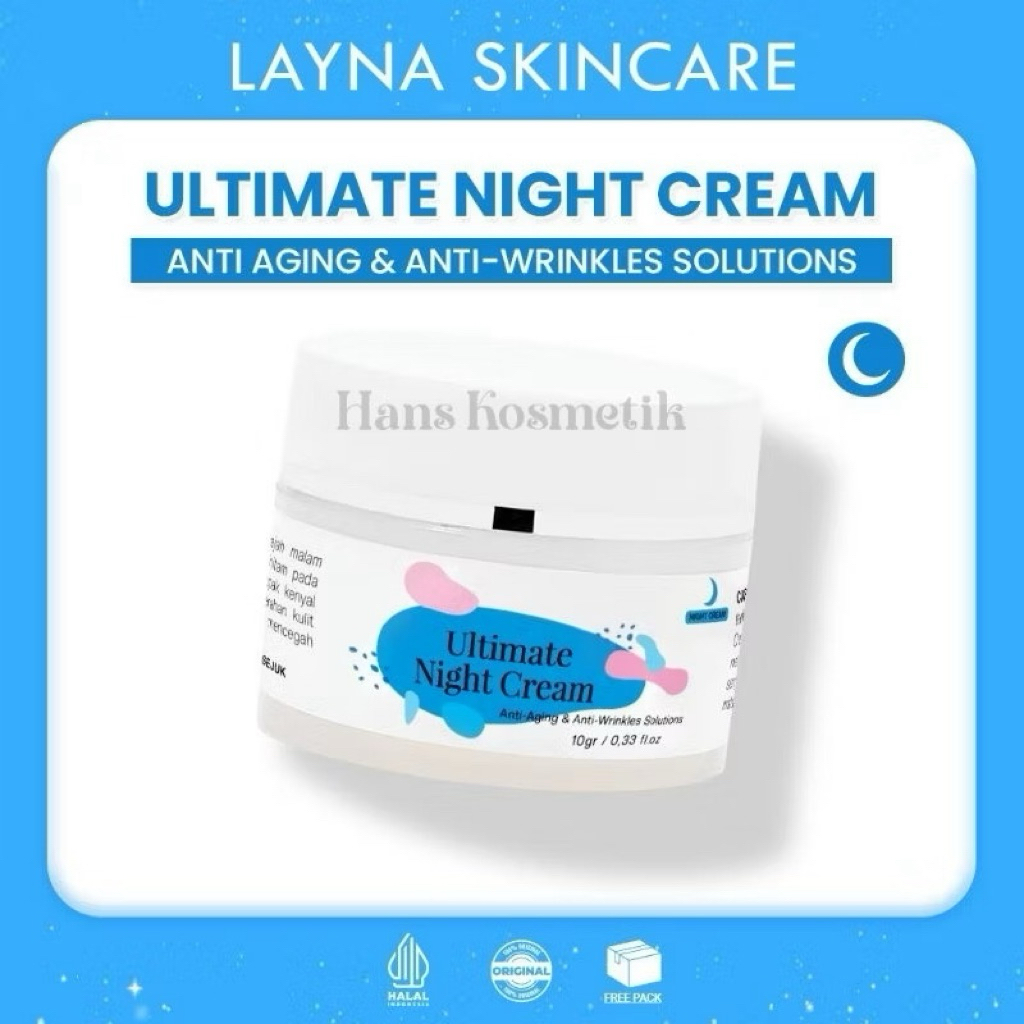 LAYNA SKINCARE - LAYNA ULTIMATE NIGHT CREAM - (HADIAH GRATIS) NIGHT CREAM LAYNA SKINCARE ALL VARIAN