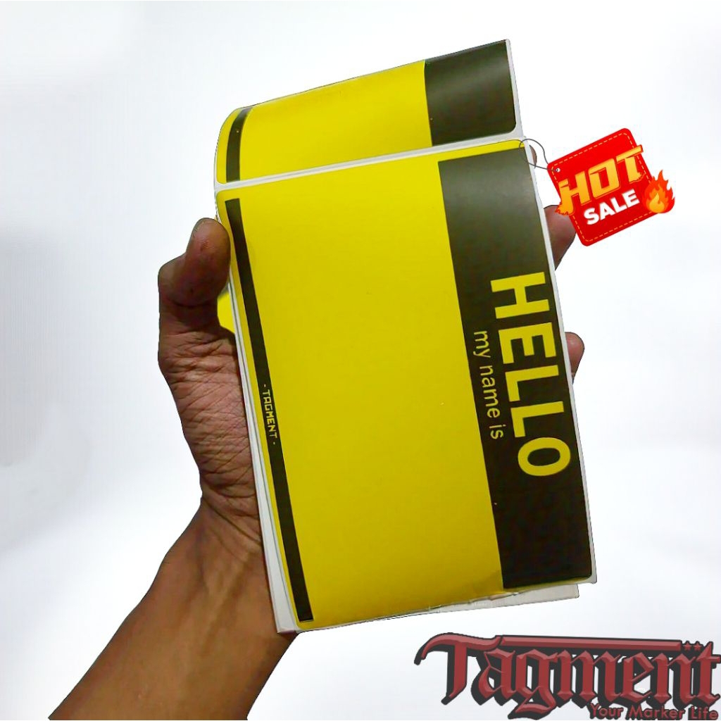 

Tagment Hello My Name is Stiker blank Graffiti Berwarna 100x150mm isi 25Lembar