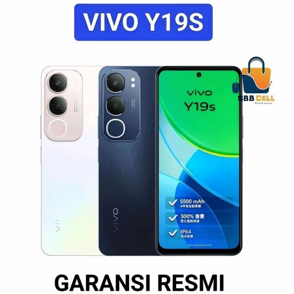 HP VIVO Y19S 4/128 GB - VIVO Y 19 S RAM 4GB ROM 128GB GARANSI RESMI