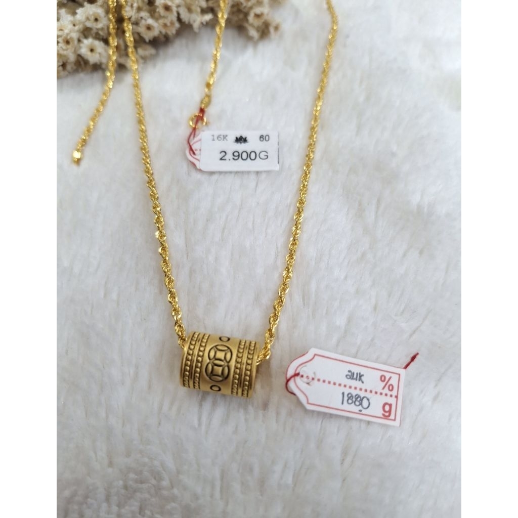 Liontin emas 24k tabung koin