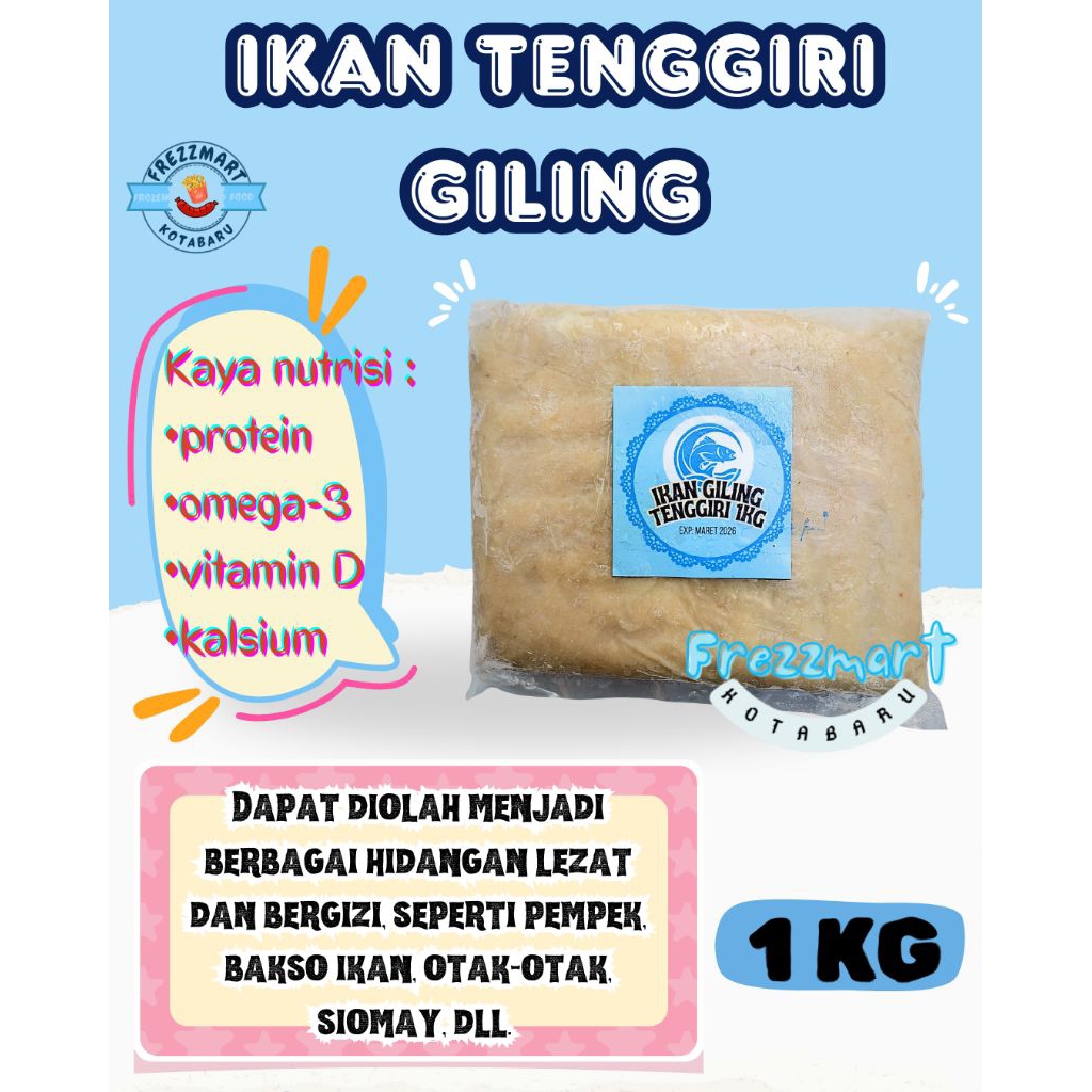 

Ikan Tenggiri Giling 1 Kg Frezzmart Kotabaru