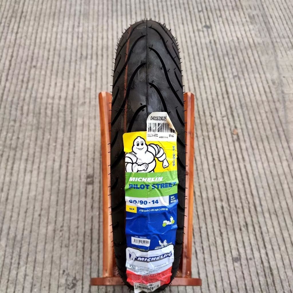 (FREE WRAPING) 90/90-14 MICHELIN PILOT STREET RING 14 TUBELESS (WET RACE) BAN BELAKANG MOTOR BEAT, V