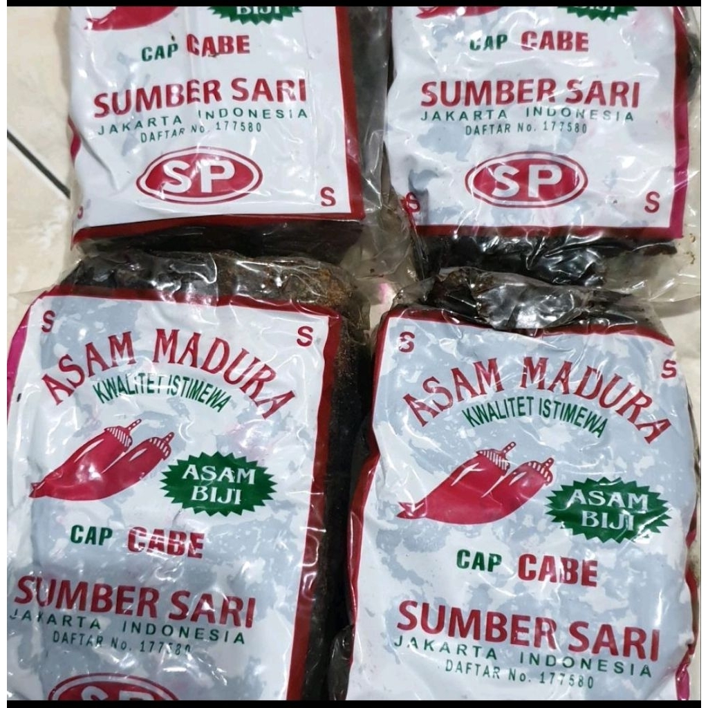 

Asam Madura cap cabe/asam Jawa biji/asem biji