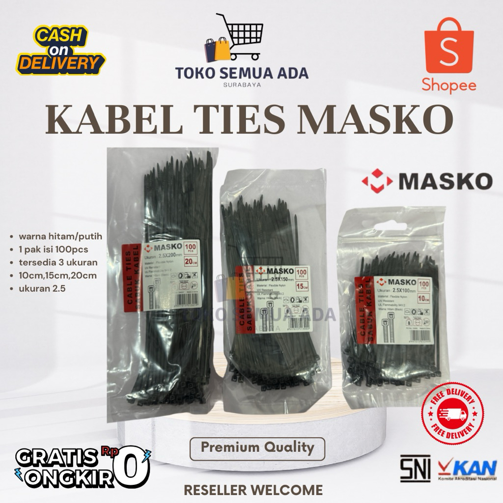 

KABEL TIES MASKO/NISO BISA BELI 1bks