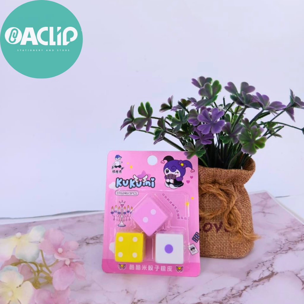 

ERASER DADU 6246 I PENGHAPUS DADU (3PCS) ALAT KOREKSI PENSIL