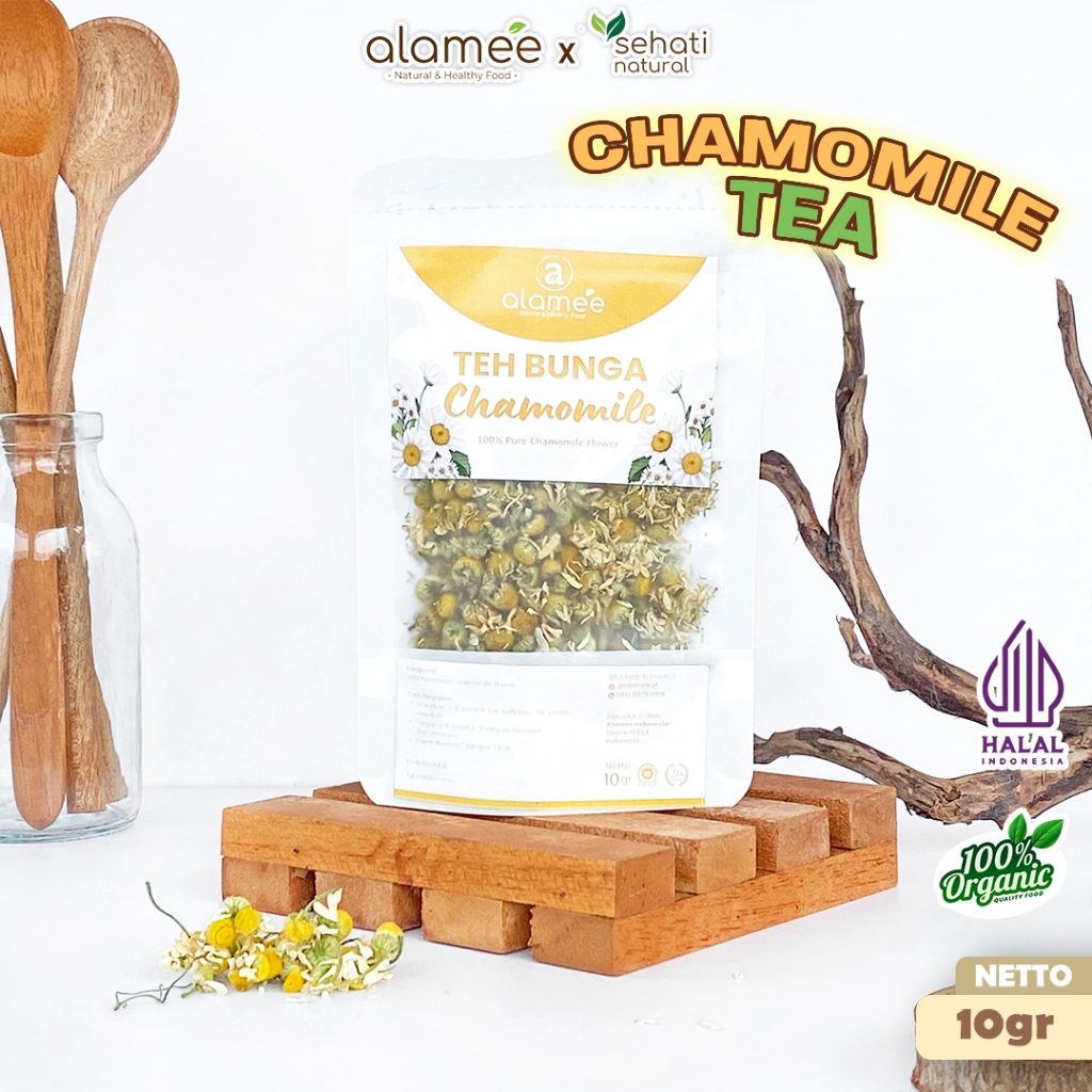 

ALAMEE Chamomile Tea Teh Bunga Camomile Flower Bunga Kamomile Dried Flower Organik Siap Minum 10gr
