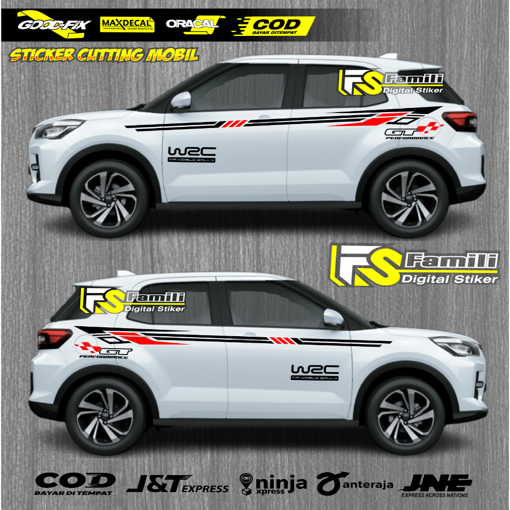 Sticker mobil Rocky raize sticker universal mobil Rocky raize stiker mobil Rocky raize terlaris