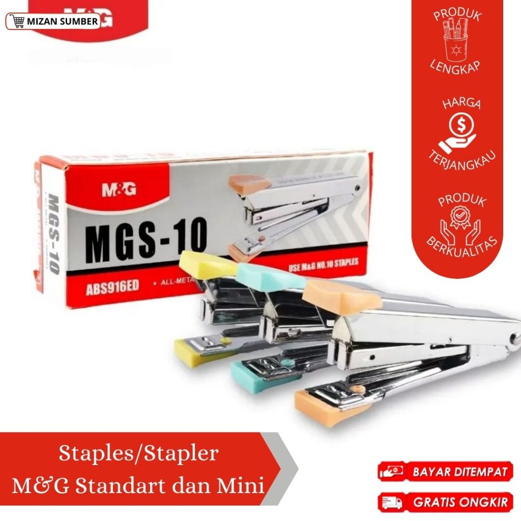

M&G STAPLER / STAPLES M&G / METAL ABS916ED / MINI ABS916EF / STAPLER M&G MGS-10 / STAPLER NO. 10 / STATIONERY / CIREBON / COD / FREE ONGKIR