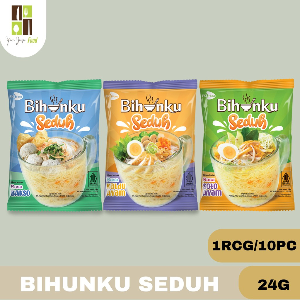 

Bihunku Seduh 26g - 1RCG/10PCS / Bihun Seduh / Bihun Instan Rasa Soto Ayam / Kaldu Ayam / Bakso