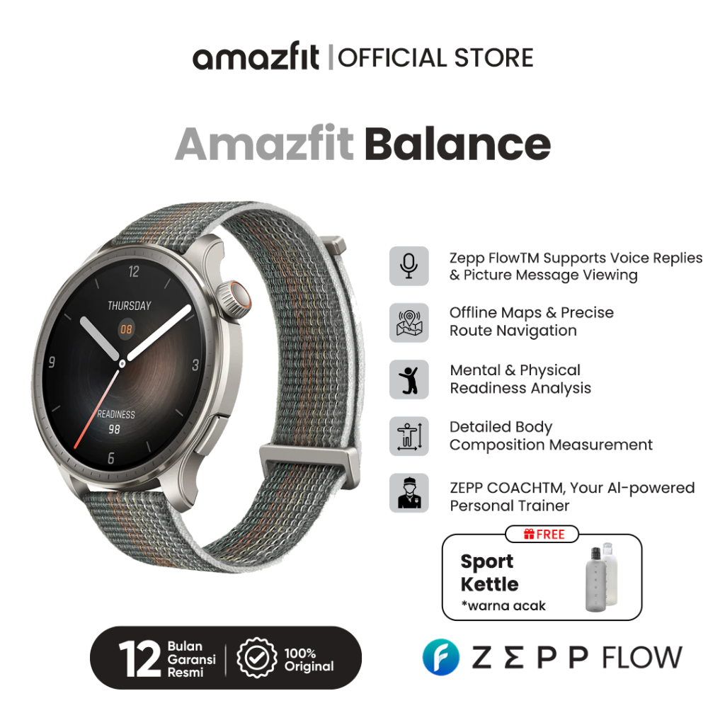 Amazfit Official Balance 46mm SmartWatch Bluetooth Phone Call AI Fitness Coach Sleep &Health Tracker