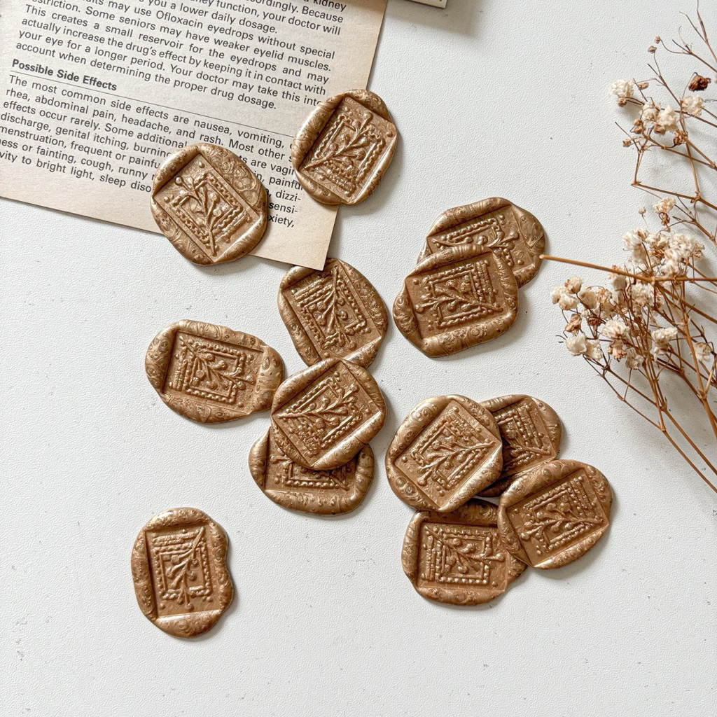 

Wax Seal Coin Antique Gold Kartu Undangan Wedding invitation souvenier hampers journal craft ready wax