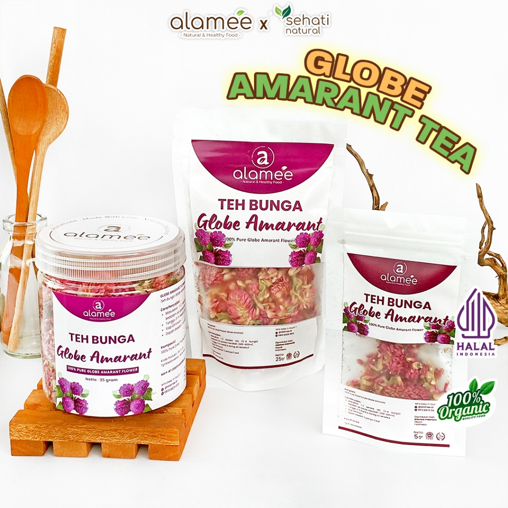 

ALAMEE Teh Bunga Globe Amaranth Tea Herbal Kering Organik Dried Flower Sehat Alami Asli 25 Gr
