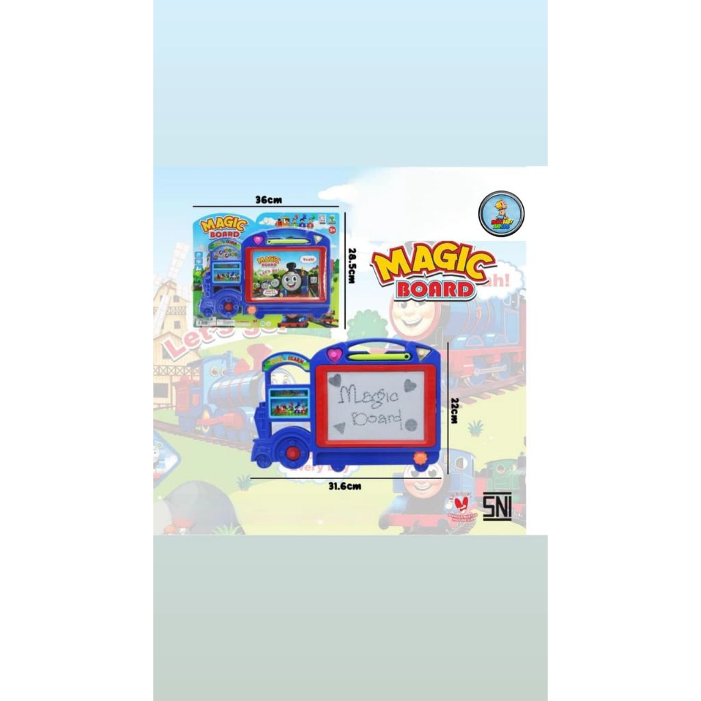

Magic Board Edukatif Bentuk Kereta – Papan Tulis Kreatif Anak/Papan Tulis Magnet