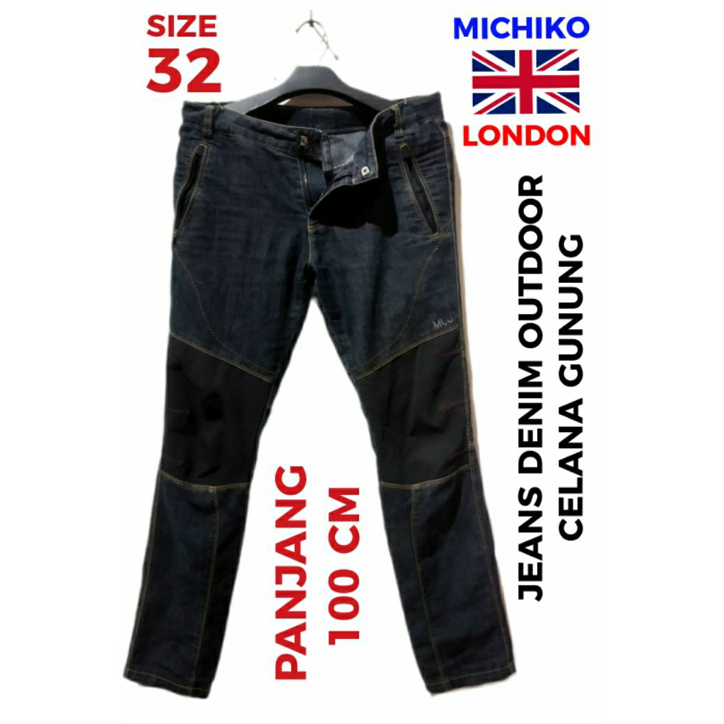Michiko london celana outdoor jeans denim gunung