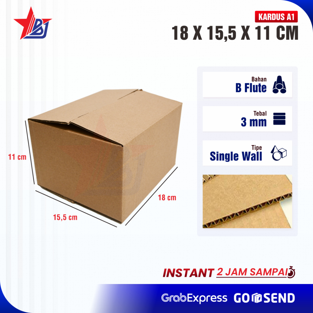 

[KHUSUS GOSEND] Kardus Box 18x15.5x11cm Dus Kotak Polos Baru Packing Susu Skincare Olshop (Kardus 18 x 15.5 x 11 cm)