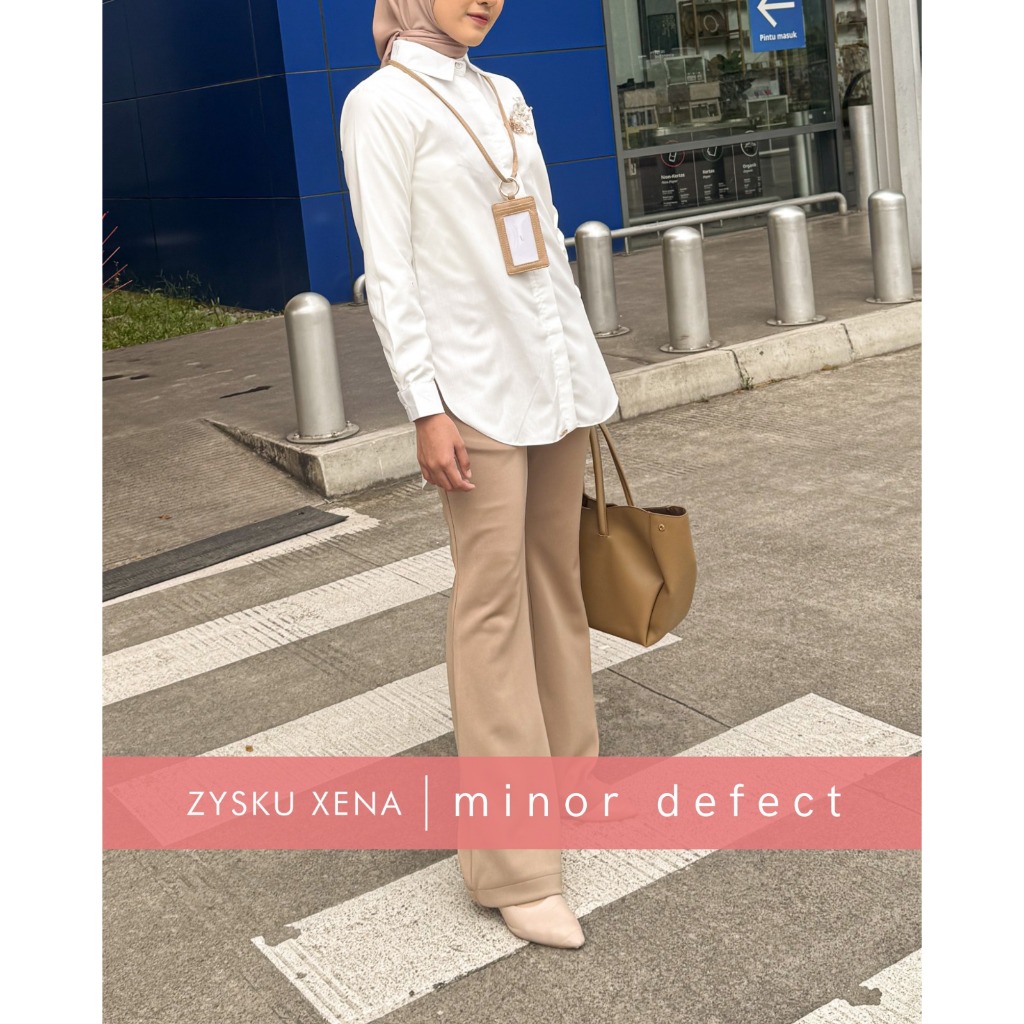 Zysku Xena | Minor Defect | Alya Pants | Celana Panjang Kantor Wanita Flare Cutbray Scuba