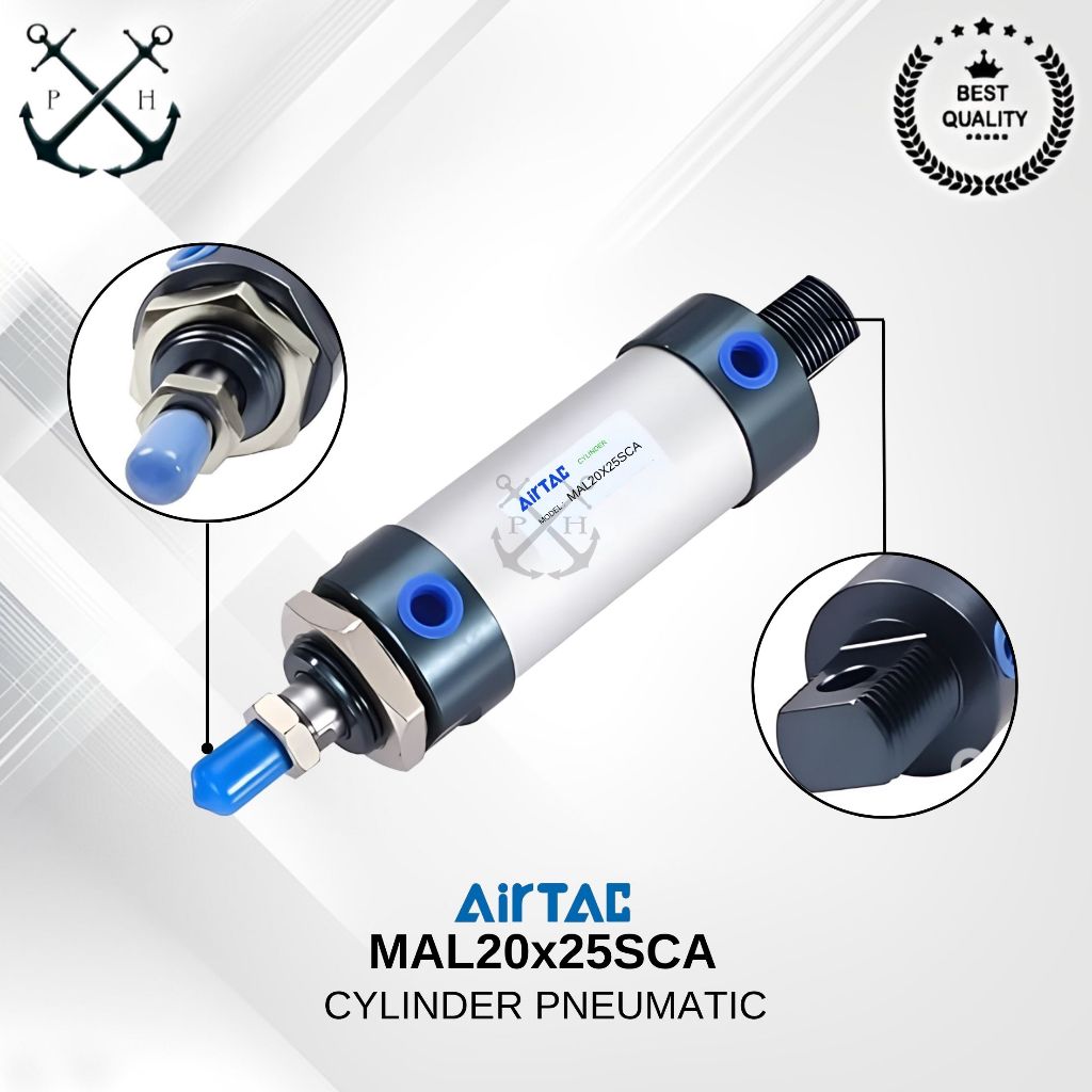 MINI CYLINDER PNEUMATIC AIRTAC MAL20x25SCA / MAL20x25CA