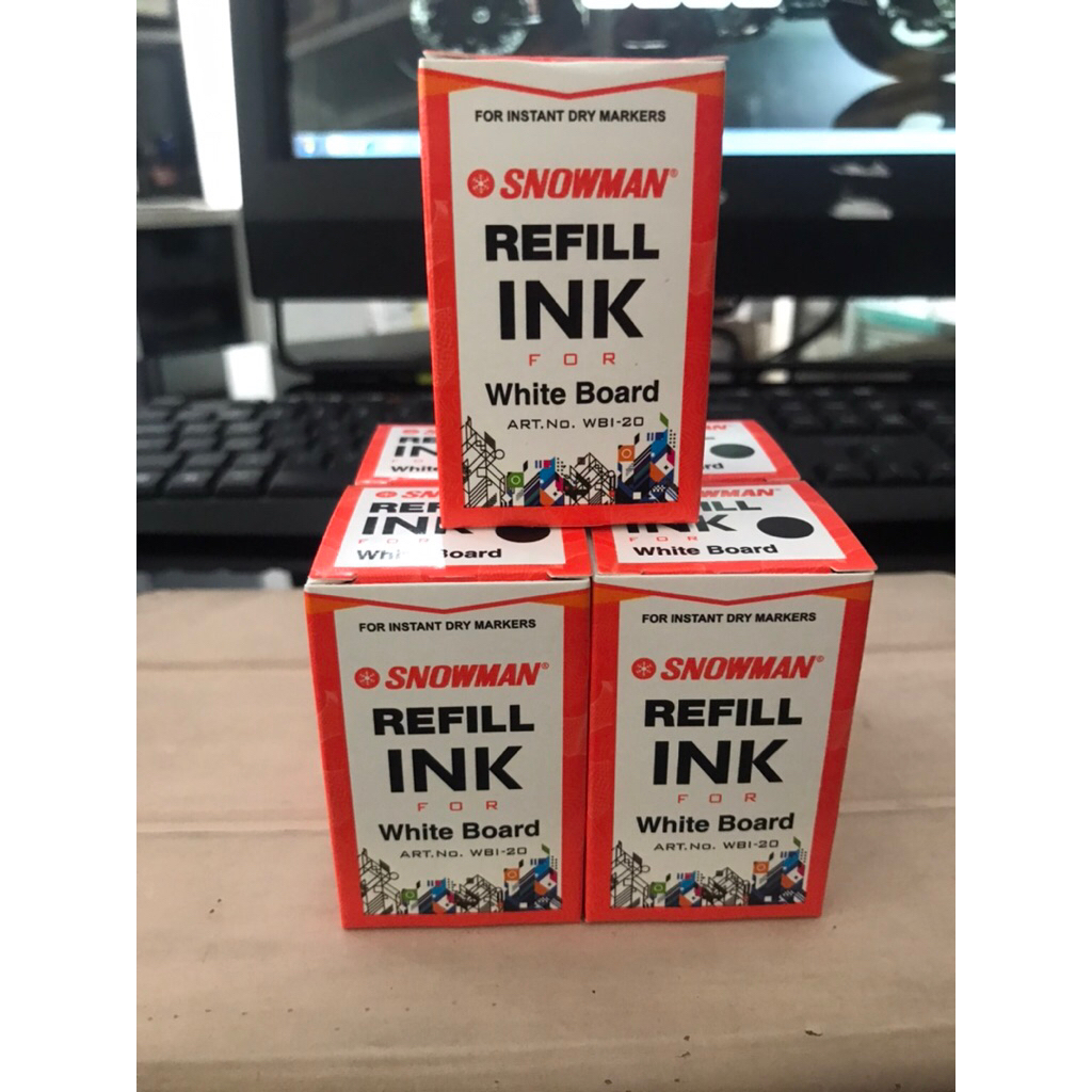 Tinta spidol whiteboard snowman warna hitam