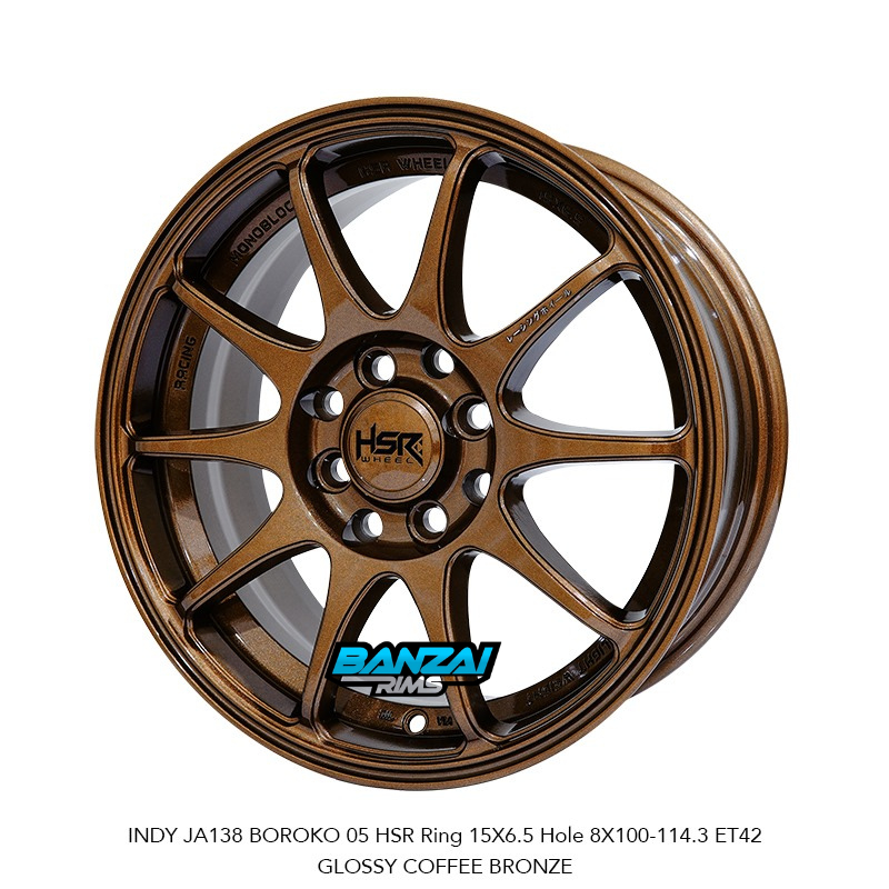Velg hsr indy ring 15 warna coffe bronze buat agya ayla mobilio vios avanza xenia