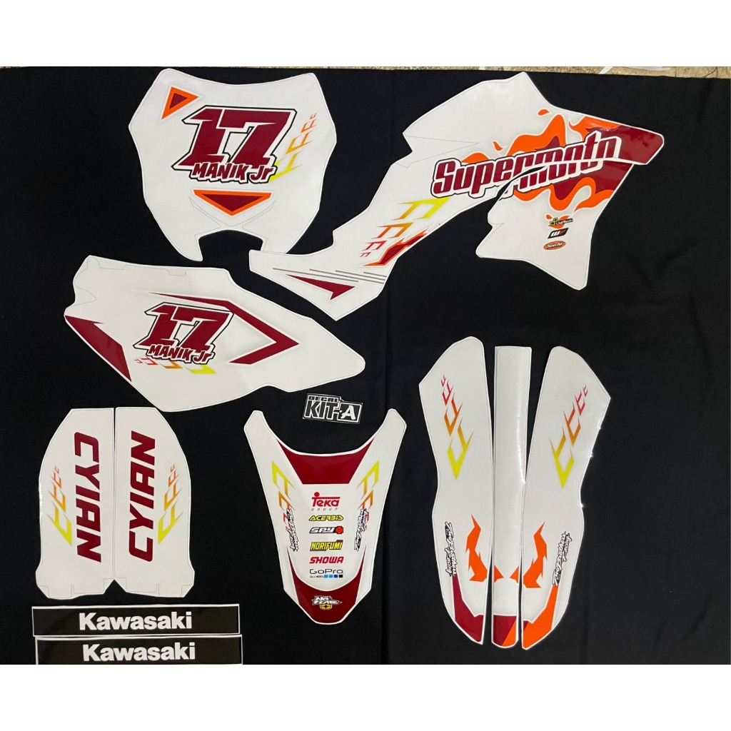 Decal Sticker Motor New Dtracker Custom Putih cutting merah candy