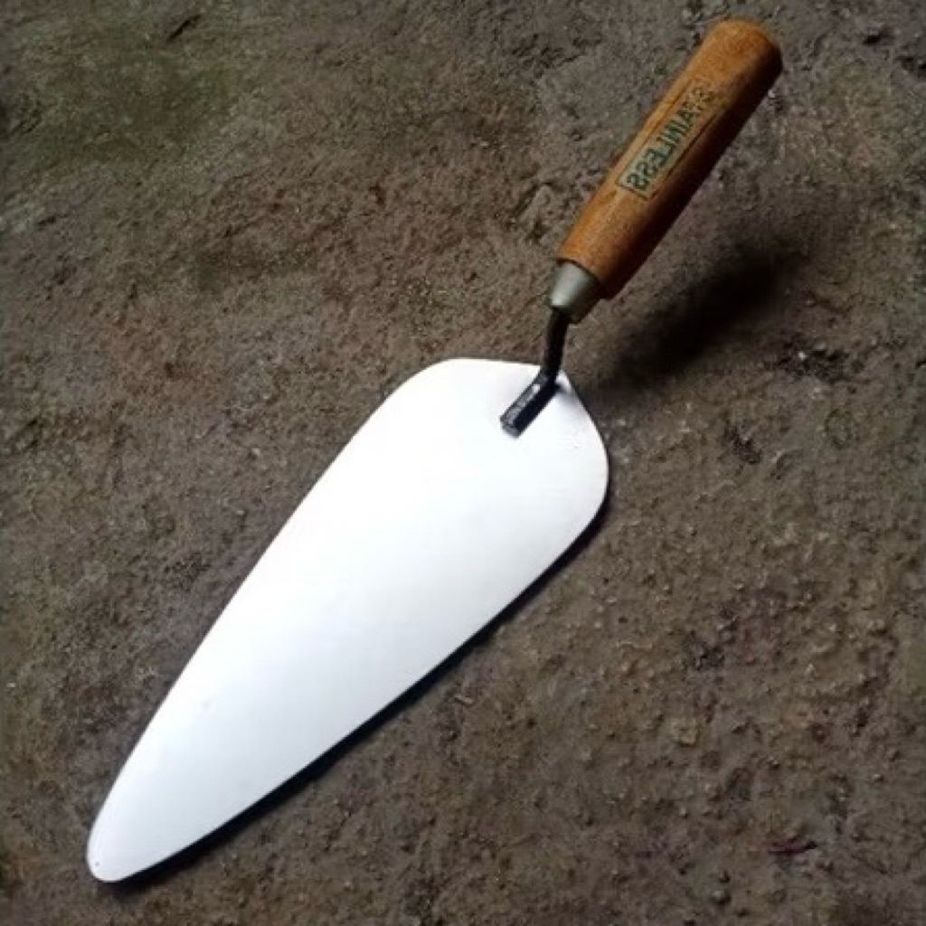 Cetok Stainless Asli Panjang 25cm - Sendok Semen Anti Karat - Cetok Tukang Penghalus Acian