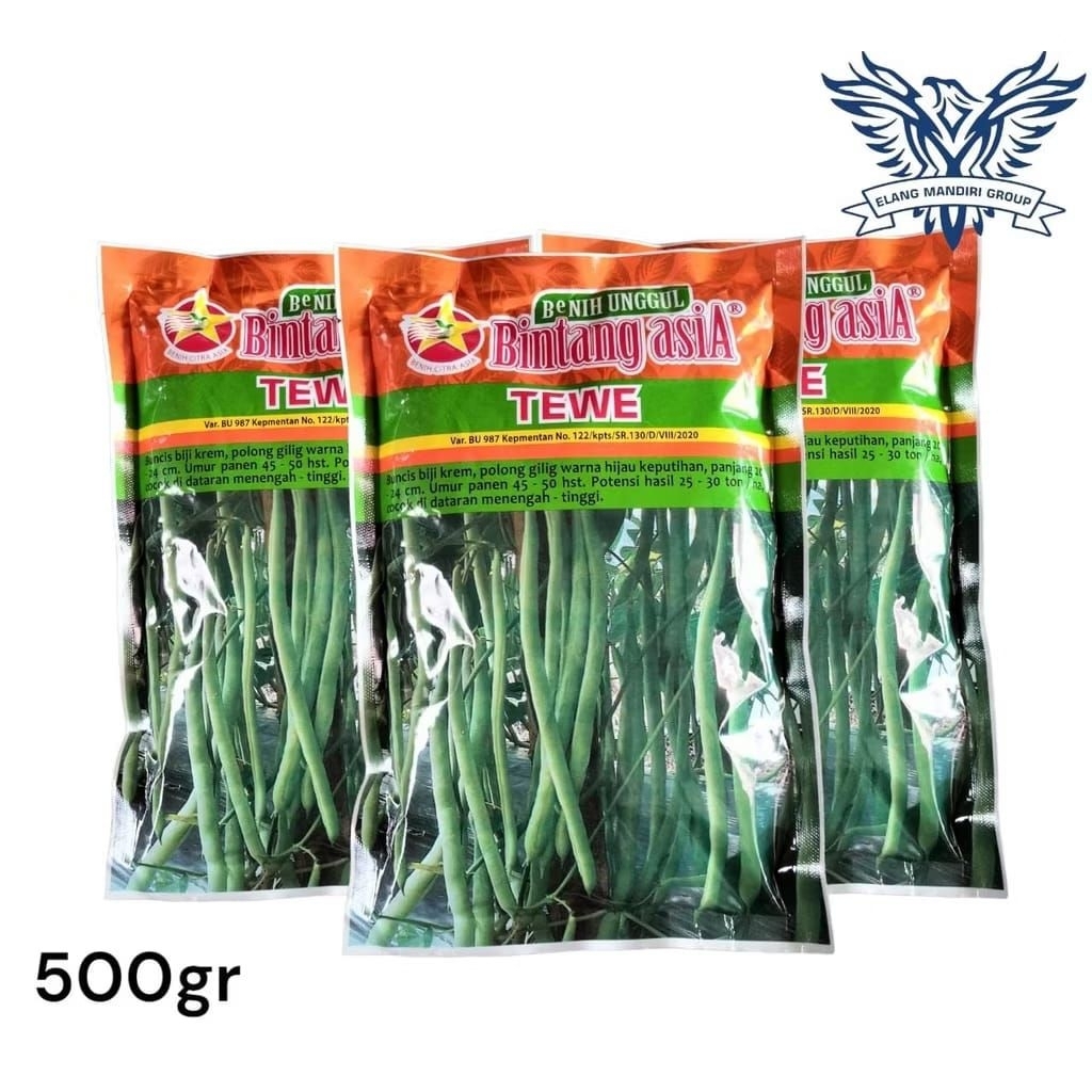 

Tewe 500Gr Benih Buncis Bintang Asia 100% Original