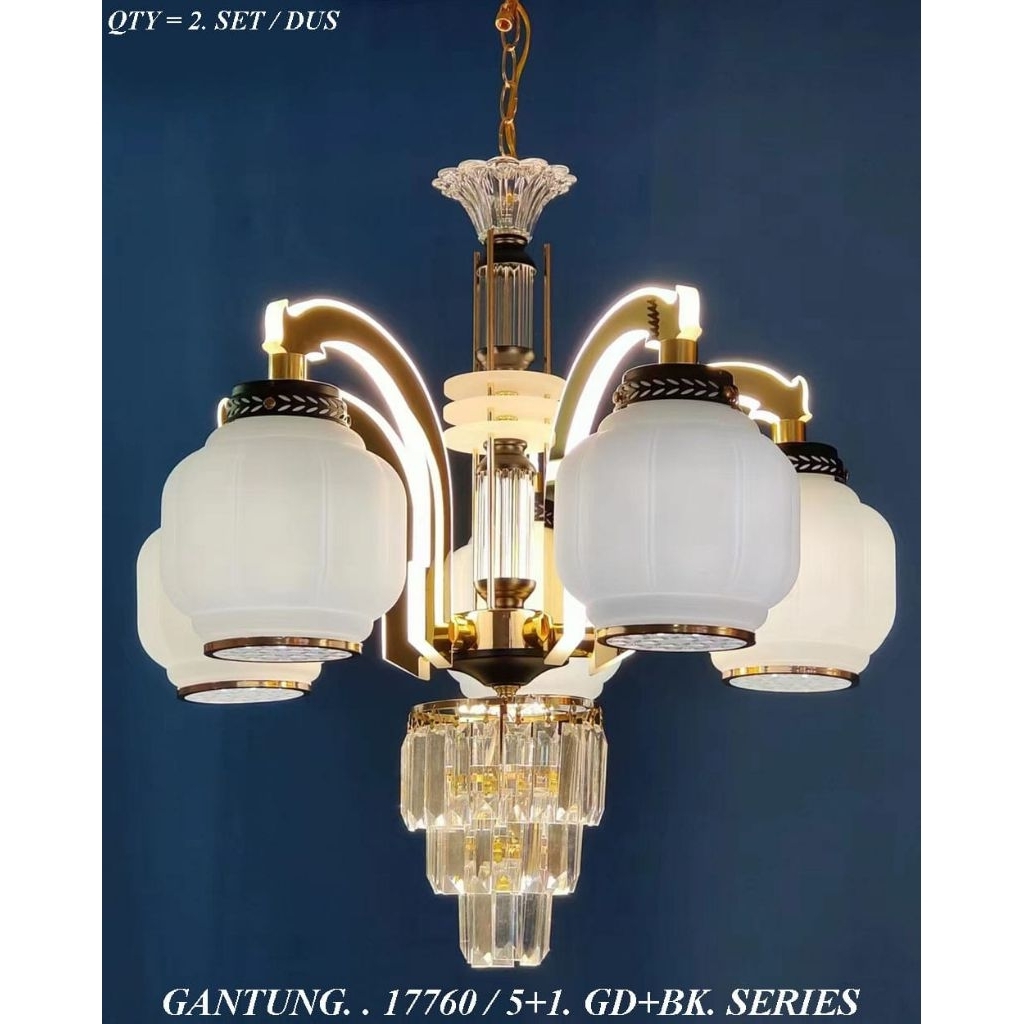 LAMPU GANTUNG HIAS KRISTAL KLASIK MODERN RUANG TAMU MEWAH