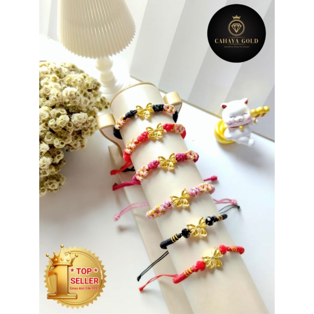Gelang Emas Asli Pita 24k Hongkong 999.9 - Gold Barcelet