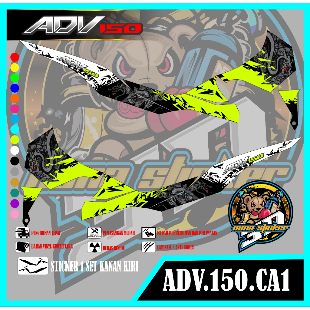 STRIPING ADV 150 VARIASI STICKER ADV 150 STICKER LIS LIST ADV VARIASI CA1