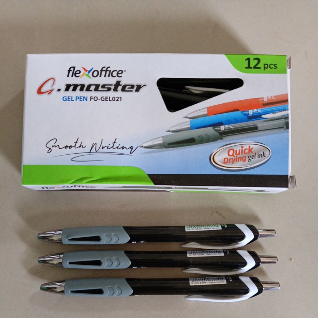 

Pulpen Flexoffice G-Master FO-GeL021 hitam ( 1 pak isi 12 pcs )