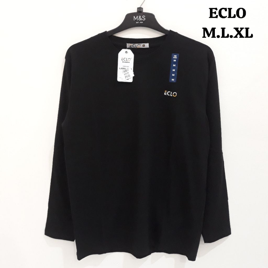 Kaos Panjang Cowok Dewasa Hitam Eclo Matahari