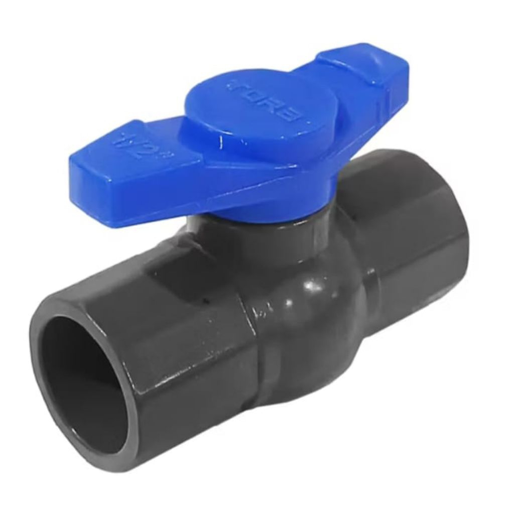 Stop Kran 1/2in PVC Plastik