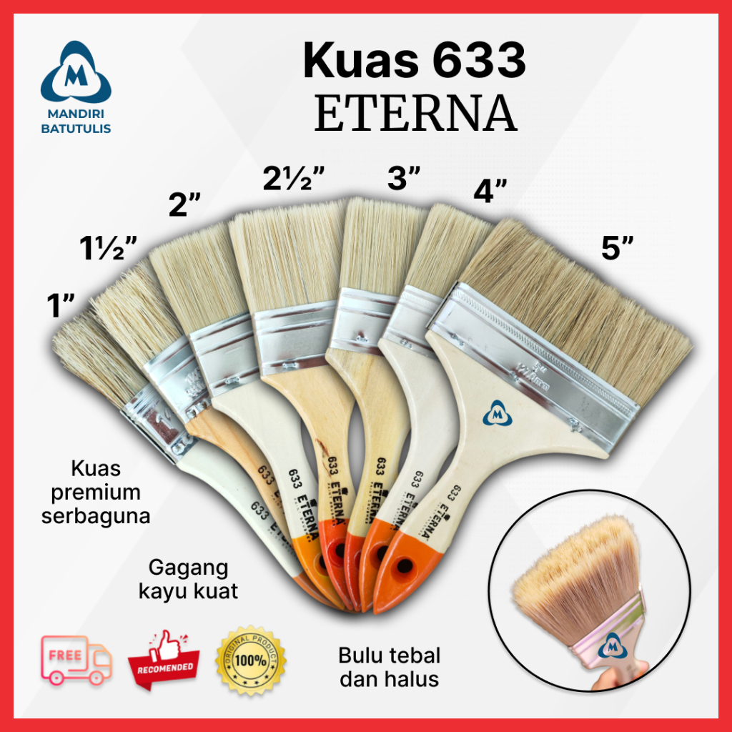 Koas Cat Eterna 1.5" Kuas Tembok / Kuas 633 Eterna 1 1/2" inch