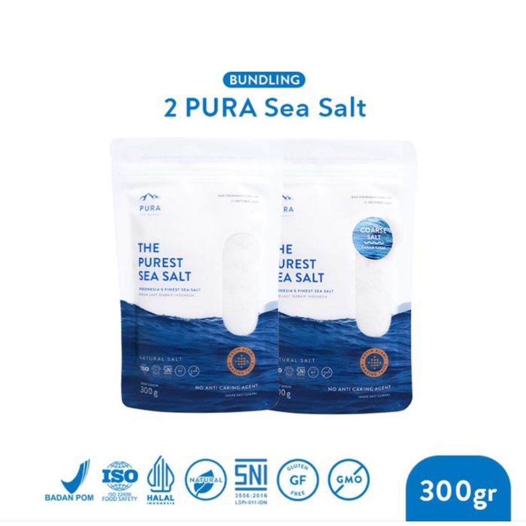 

PURA I Purest Sea Salt - Garam laut - Garam kasar - garam halus - natural - coarse salt