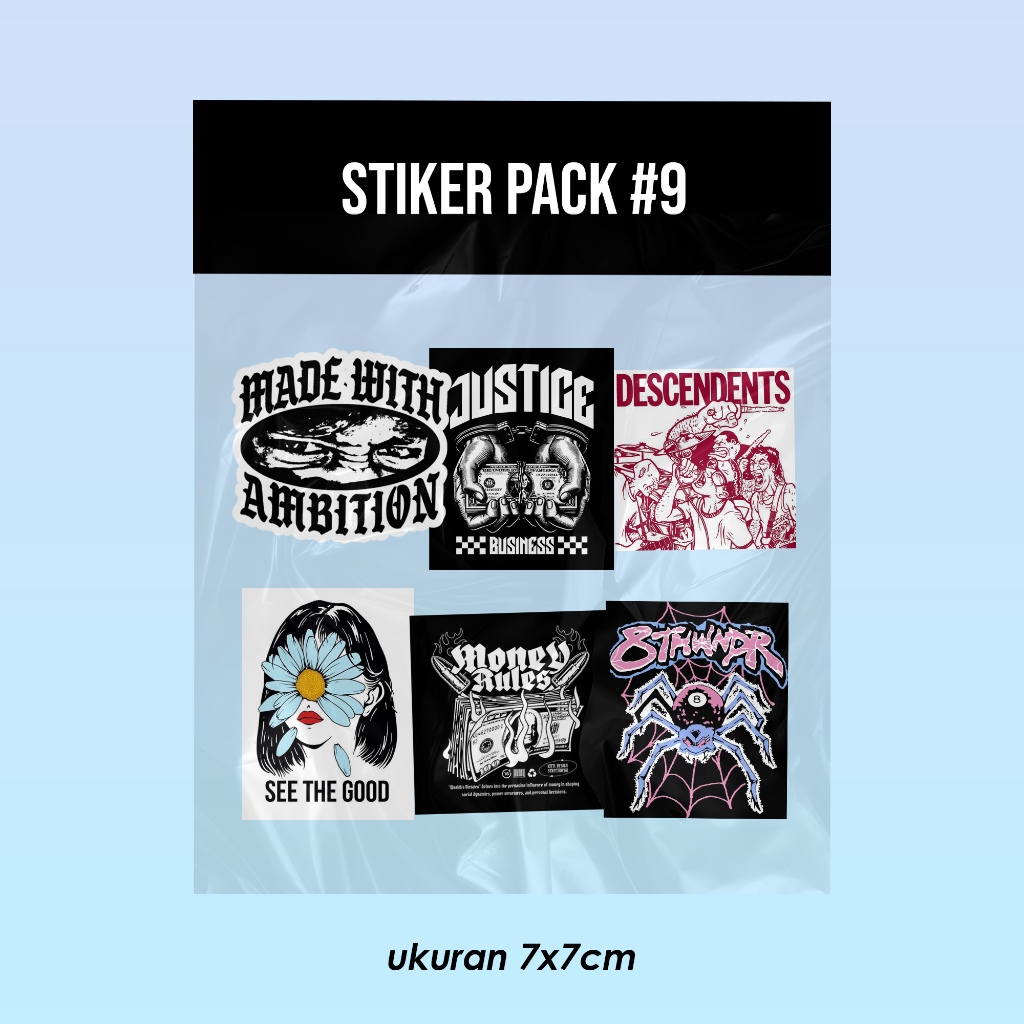 

Sticker Pack Bahan Vinyl Waterproof #9