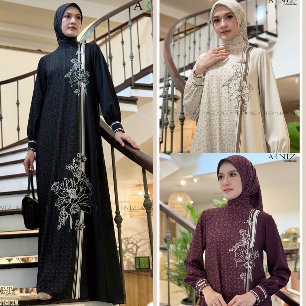 Syienna Dress Set Jilbab By Arniz Collection Terbaru