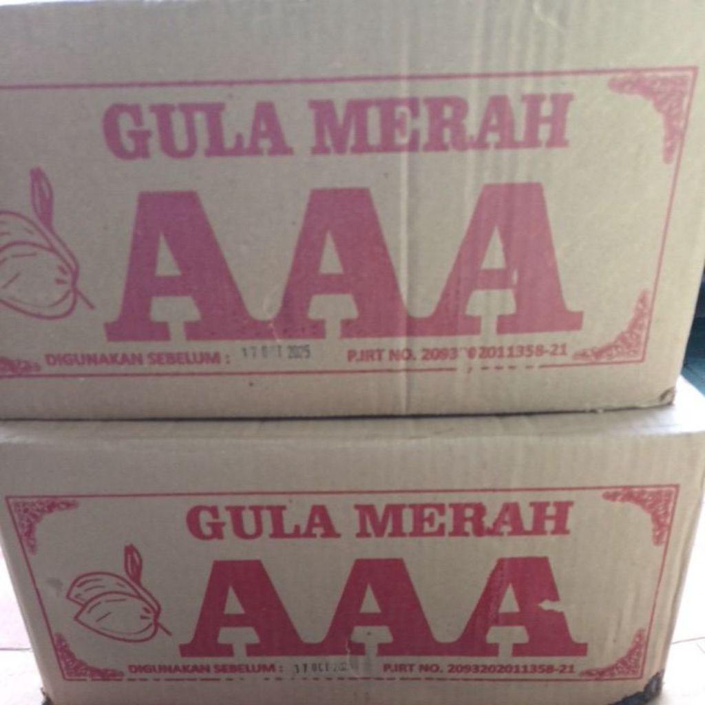 

Gula Merah AAA Kartonan Berat -/+ 9 Kg