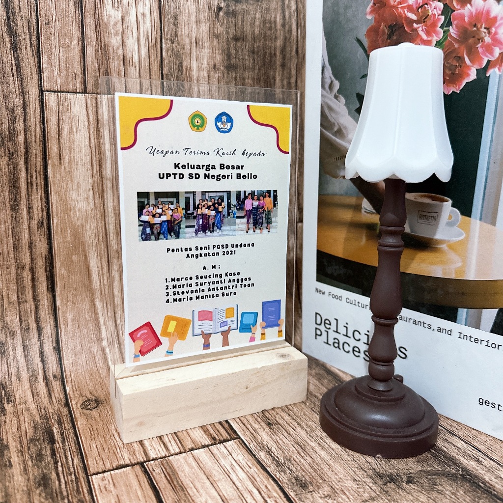 

Cendramata KKN Magang PKL Bahan Akrilik 10x15cm Dengan Stiker Premium