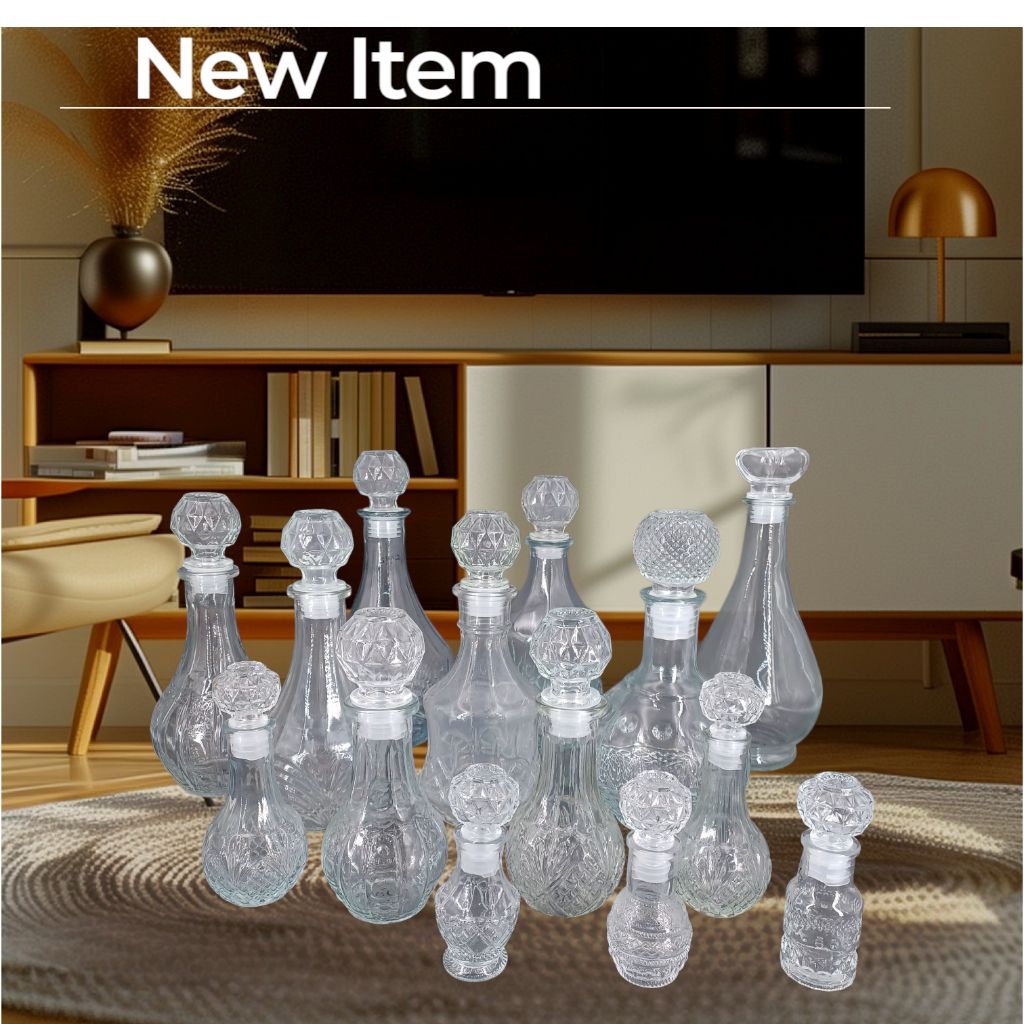 Botol Kaca Unik | Botol Kaca Kosong | Botol Kaca Serbaguna | Botol Kaca Parfum | Botol Kaca Temkin |