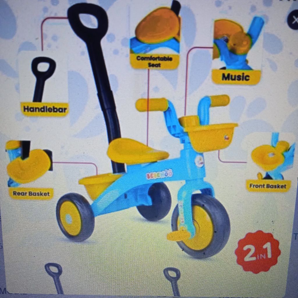 mainan sepeda anak DORONG LENGKAP