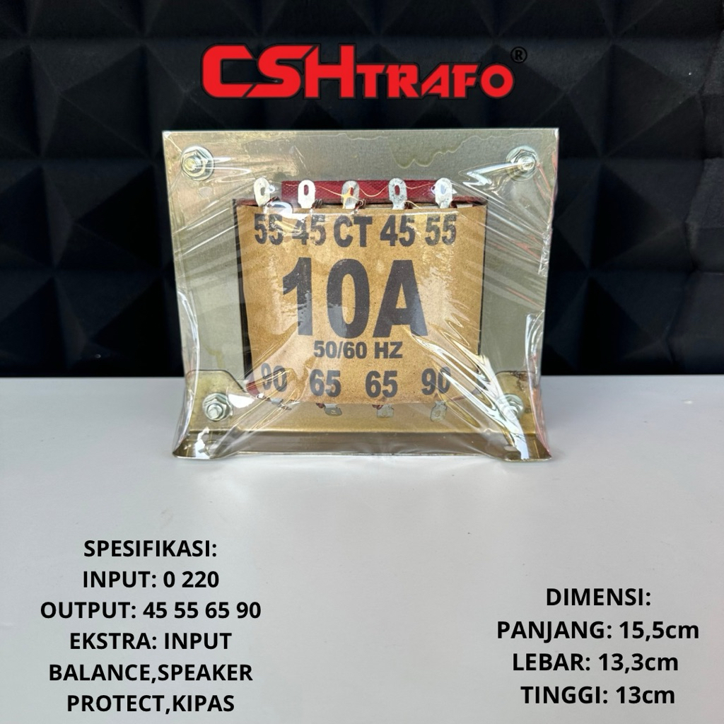 Trafo Kotak CSH Premium (MURNI) 10A CT 90V 100% Tembaga Murni