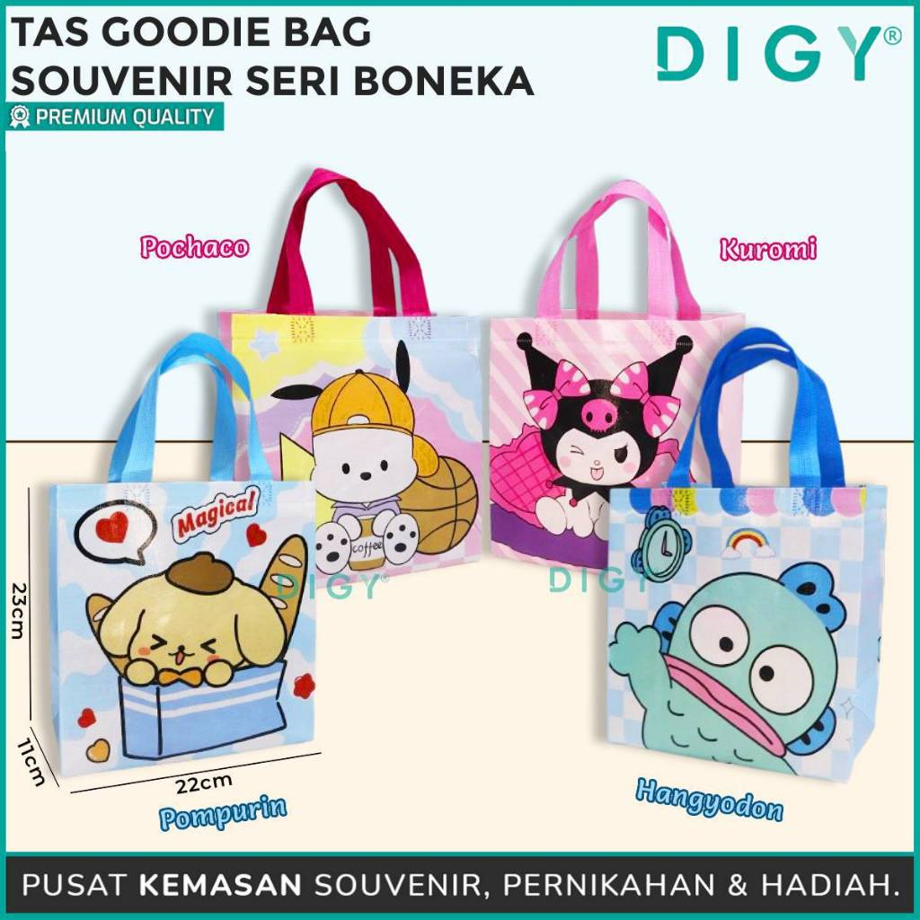 

[3 PCS] Tas Anak Boneka Lucu/ Goodiebag Spunbond Souvenir Lucu Premium Aesthetic Murah/ Goodie Bag Seri Boneka/ Tas Ulang Tahun