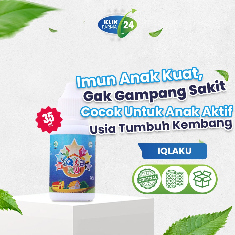 VITAMIN OTAK ANAK PALING BAGUS IQLAKU Vitamin Otak Cerdas Daya Ingat Isi 35ml BPOM