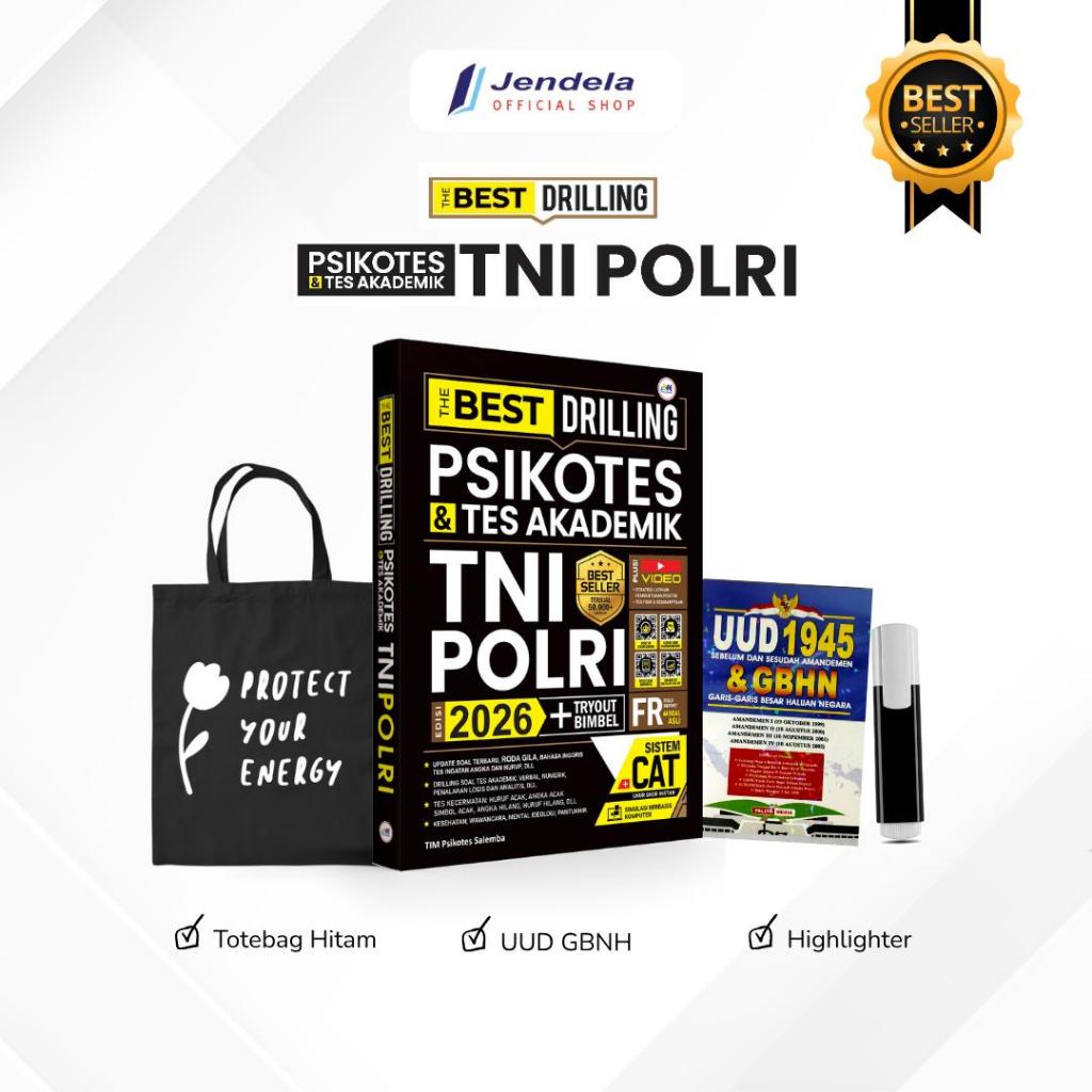 Buku TNI Polri 2026 & 2025 The Best Drilling Psikotes & Tes Akademik TNI POLRI  Akmil Akpol Bintara 
