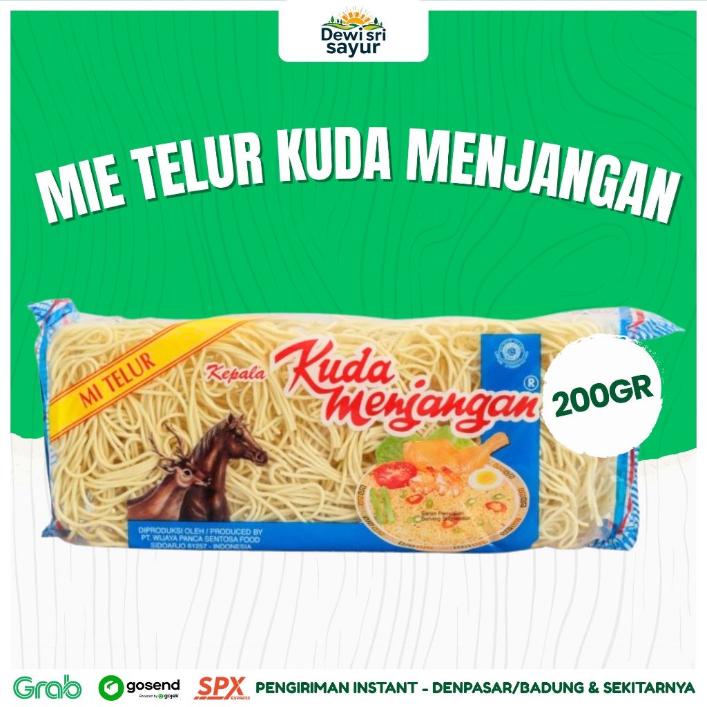 

Mie Telur Kuda Menjangan 200gr – Dewi Sri Sayur